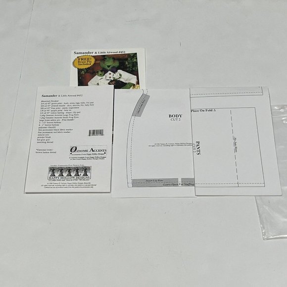 Four Holiday Animal Angel Cloth Doll Patterns Uncut Frog Squirrel Halloween Cat - Picture 13 of 16